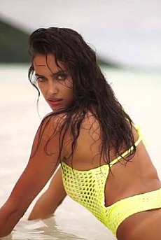 Irina Shayk Poses On The Beach 00