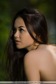 Brunette Cutie Li Moon Stripping Outside 13